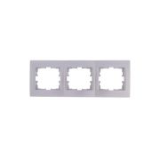 Рамка 3-м Karina горизонт. матов. серебр. LEZARD 707-4300-148