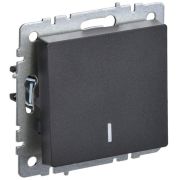 Выключатель 1-кл. СП BRITE ВС10-1-1-БрЧ 10А с индик. механизм черн. IEK BR-V10-1-10-K02