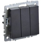 Выключатель 3-кл. СП BRITE ВС10-3-0-БрЧ 10А механизм черн. IEK BR-V30-0-10-K02