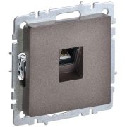 Розетка компьютерная СП RJ45 кат.5E BRITE РК10-БрТБ механизм бронза IEK BR-K10-1-K45