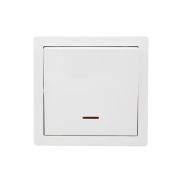 Выключатель 1-кл. ОП LETO с индикацией бел. LEZARD 752-0200-111