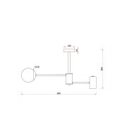 Светильник Starshine 60 20Вт E27;GU10х3 IP20 потолочн. Freya FR5325CL-03BS