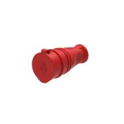 MultiSet Розетка 2К+З кабельная каучуковая 16А/250В IP44 Красная