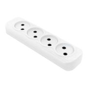 Колодка удлинителя 4-м без заземл. 10А Эксперт 2.2кВт EKF AKB10-4