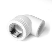 Угольник комбинированный 25x3/4' ВР переходной, полипропиленовый PPR, белый