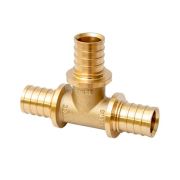 Тройник 25 равносторонний, аксиальный, латунь