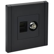 FORTE&PIANO Розетка двойная TV+RJ45 кат.5E FP136 черный IEK
