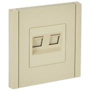 FORTE&PIANO Розетка компьютерная двойная RJ45 кат.5E FP433 ваниль IEK