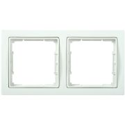 РУ-2-ББ Рамка двухместная квадратная BOLERO Q1 белый
