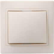 KVARTA Выключатель 1-клавишный 10А ВС10-1-0-ККм кремовый GENERICA