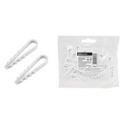 Дюбель-хомут ДХК-10 для круглого кабеля 5-10мм нейлон белый (100шт)