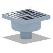 Трап вертикальный выпуск 50 нержавеющая решетка 15х15см