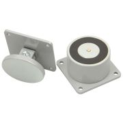 Замок электромагнитный AL-50FC-12V, усилие удержания якоря 50 кгс, противопожарный, серый