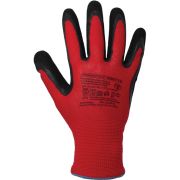 Перчатки нейлоновые бесшовные повышенной прочности со вспененным нитриловым покрытием, цвет красный/черный ArmProtect NN110 р.10