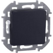 Выключатель 1-клавишный самовозвартный с нормально-открытым контактом 6А безвинтовое крепление антрацит INSPIRIA