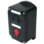 Пост управления ПКЕ 222-2 У2, 10А, 660В, 2 элемента, чёрный и красный цилиндр, накладной, IP54