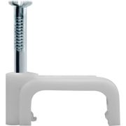 Скоба 7мм плоская пластиковая (50шт)