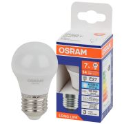Лампа светодиодная шар LED 7Вт Е27 6500К 600Лм 170-250В (замена 60Вт) OSRAM