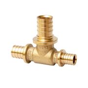 Тройник 25х16х25 переходной, аксиальный, латунь