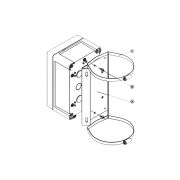 Кронштейн крепления видеокамер ТВК, термокожухов ТГБ и коробок монтажных КМ-1, КМ-2, КМ-3 на квадратные и круглые опоры ?, ? 115 ? 135 мм