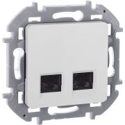 Розетка компьютерная двойная RJ45 категория 6 UTP белый INSPIRIA