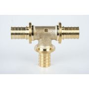 Тройник 20 равносторонний, аксиальный, латунь DZR