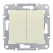 Sedna Выключатель двухклавишный в рамку бежевый схема 5
