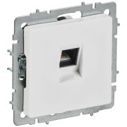 BRITE Розетка компьютерная RJ45 кат.6 РК11-БрАБ арктический белый IEK