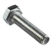 Болт DIN 933 М10х30 полная резьба шестигранная голова класс прочности 5.8 покрытие цинк