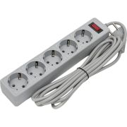 Фильтр сетевой ПВС 3х0.75 серый 3м с выключателем