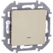 Выключатель 1-клавишный с подсветкой/индикацией 10АХ безвинтовое крепление слоновая кость INSPIRIA