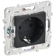 SKANDY Розетка с заземлением с защитными шторками 16А SK-R04G графит IEK