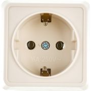 OKTAVA Розетка 1-местная с заземлением для открытой установки 16А РС20-3-ОКм кремовый GENERICA
