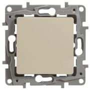 Выключатель 1-клавишный 10А безвинтовое крепление слоновая кость ETIKA