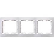 KVARTA Рамка 3-местная горизонтальная РГ-3-КБ белый GENERICA