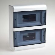 Щиток распределительный навесной на 18 модулей с двумя дверцами белый IP40 (ЩРн-П-18)