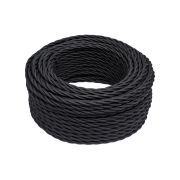 Ретро провод 2х2,5 Черный (матовый) 150м
