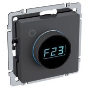 BRITE Термостат электронный с индикацией ТС10-1-БрГ графит IEK