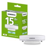 Лампа светодиодная T80 таблетка 15Вт 230В 6500К GX53 GENERICA