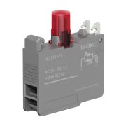 Контактный блок с клеммными зажимами под винт со светодиодом на 9-24В, красный