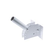 Кронштейн настенный регулируемый угол наклона диаметр трубы 40 мм белый для уличного светильника