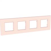 UNICA QUADRO Рамка 4 поста розовый жемчуг