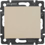 Выключатель 1-клавишный проходной схема 6 10А безвинтовое крепление слоновая кость VALENA