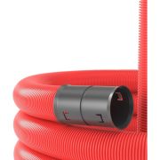 Труба гофрированная двустенная 50 мм с протяжкой с муфтой красная (100м)