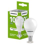 Лампа светодиодная G45 шар 10Вт 230В 4000К E14 GENERICA