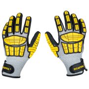 Перчатки УДАРНИК DY1350AC-H6 (антипорезные 5 уровень, антиударные, антивибрационные, тачскрин) размер 9 SCAFFA