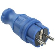 Вилка прямая ОМЕГА IP44 синяя ВБп3-1-0м