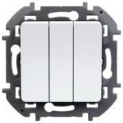 Выключатель 3-клавишный 10АХ белый INSPIRIA