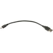 Кабель mini USB - USB A, 0.2м., черный,