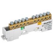 TEKFOR Шина PE земля неизолированная на универсальном держателе 6х9-10-Ж IEK